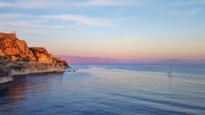 Iris-Diana_anchorage_Corfu_old_castle_sunset1-9x16